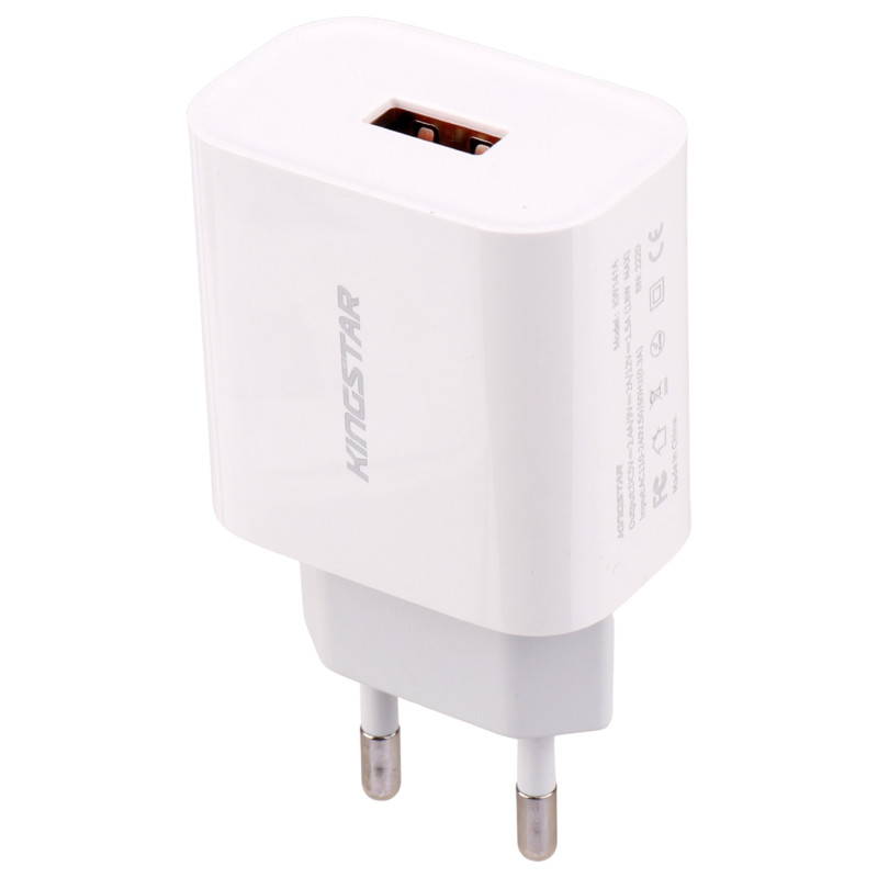 شارژر دیواری فست شارژ Kingstar KW141A 2.4A QC3.0 PD 18W + کابل میکرو یو اس بی
