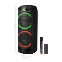 اسپیکر چمدانی بلوتوثی رم و فلش خور KingStar KBS530 + میکروفون و ریموت کنترل