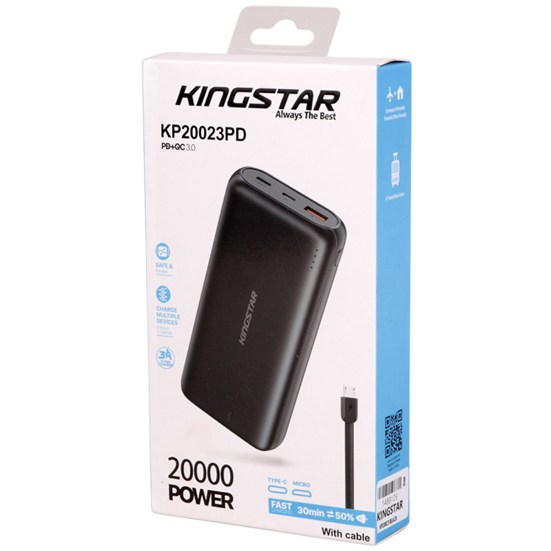 پاور بانک فست شارژ 20000 کینگ استار Kingstar KP20023PD QC3.0 PD 20W
