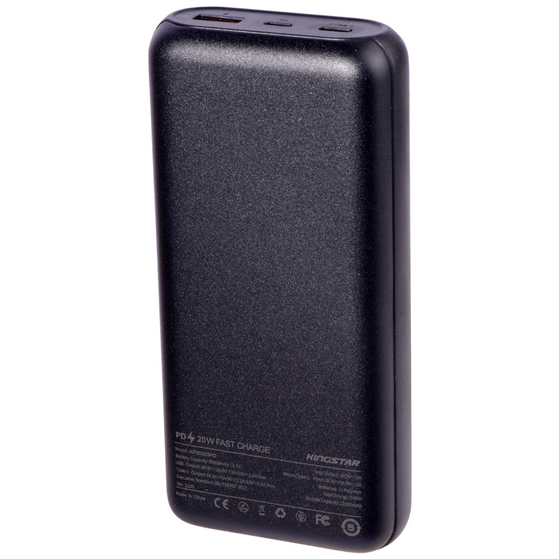 پاور بانک فست شارژ 20000 کینگ استار Kingstar KP20023PD QC3.0 PD 20W