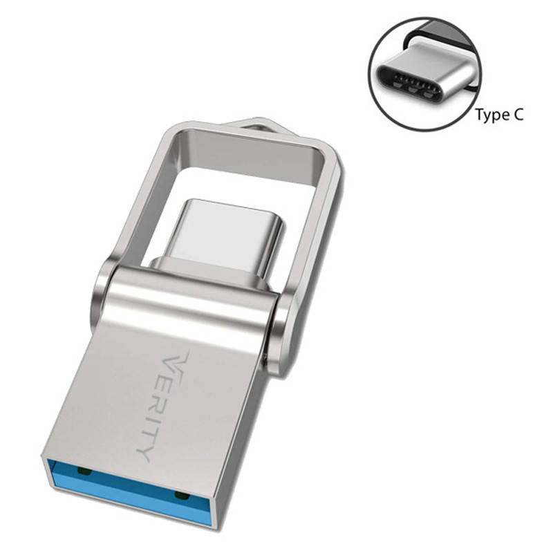 فلش 64 گیگ وریتی Verity O512 OTG Type-C USB3.0