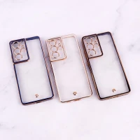 قاب Space سامسونگ Galaxy S21 Ultra دور رنگی محافظ لنزدار