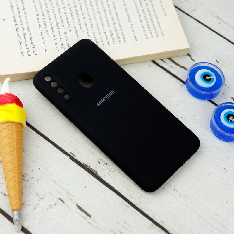 قاب سیلیکونی اصلی زیربسته سامسونگ Galaxy A20s محافظ لنزدار