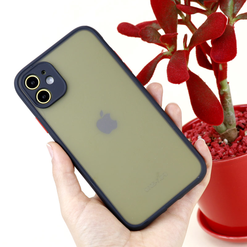قاب PC مات محافظ لنز دار iPhone 11