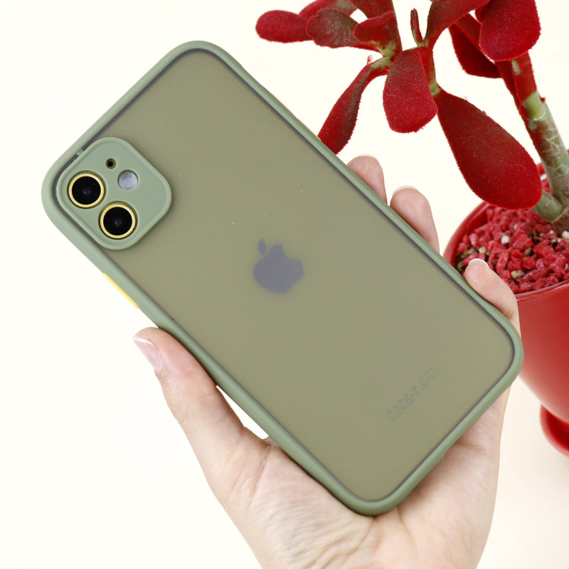 قاب PC مات محافظ لنز دار iPhone 11