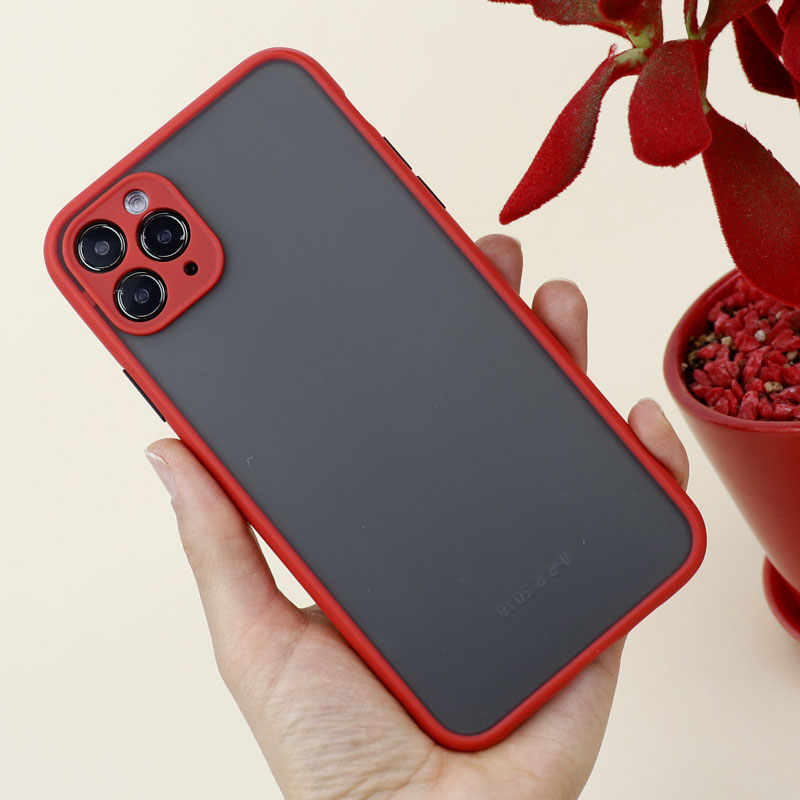 قاب PC مات محافظ لنز دار iPhone 11 Pro Max