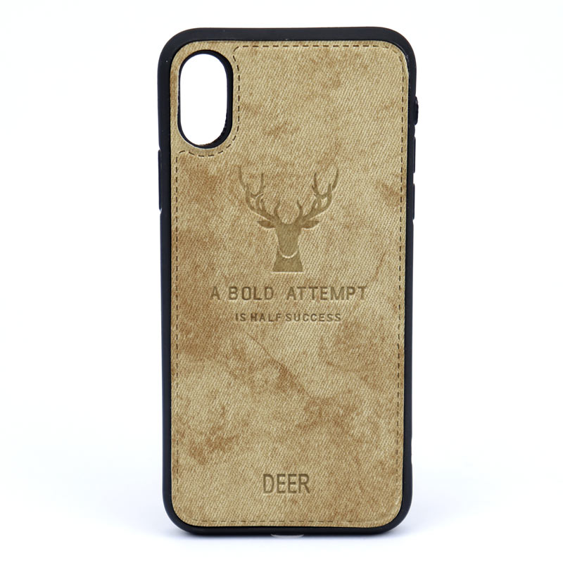 قاب چرمی طرح گوزن iPhone X/XS
