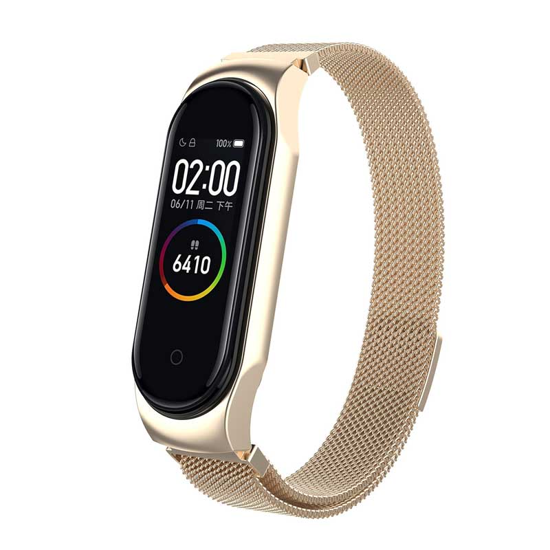 بند فلزی دستبند سلامتی Mi Band 3 / 4 Milanese