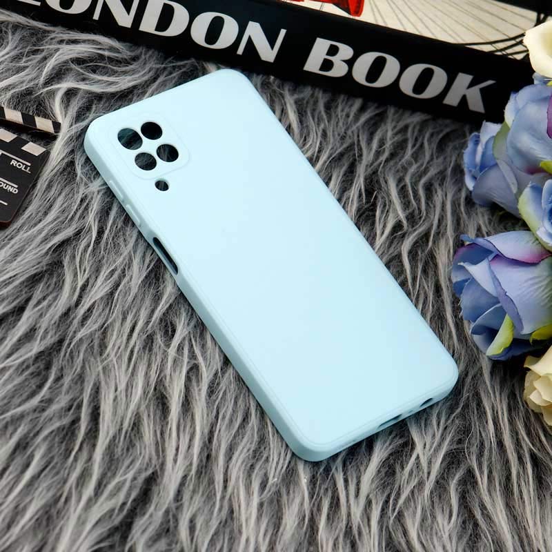 قاب طرح سیلیکونی داخل موکت محافظ لنزدار Samsung Galaxy A12