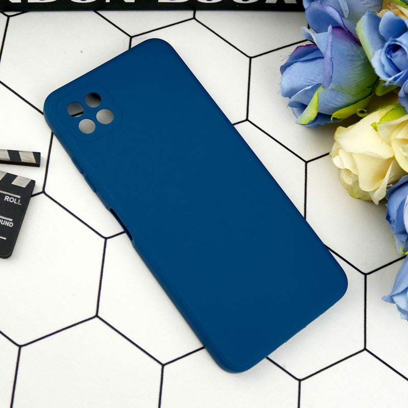 قاب طرح سیلیکونی داخل موکت محافظ لنزدار Samsung Galaxy A22 5G