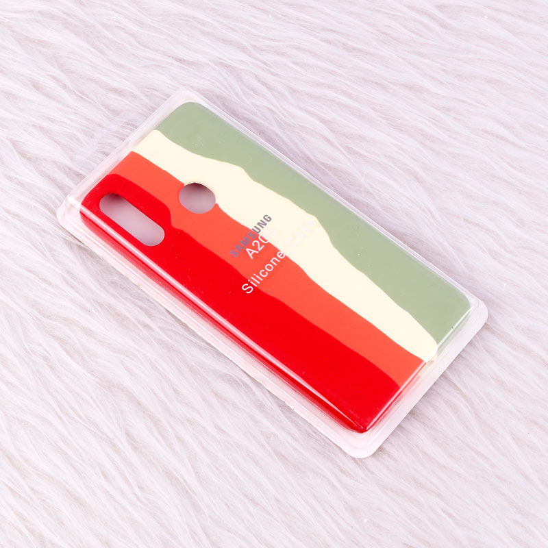 قاب سیلیکونی اورجینال رنگین کمانی Samsung Galaxy A20s