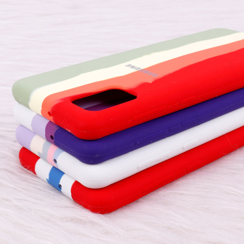 قاب سیلیکونی اورجینال رنگین کمانی Samsung Galaxy A31