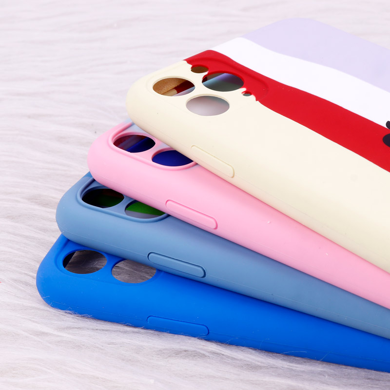 قاب سیلیکونی اورجینال رنگین کمانی محافظ لنزدار iPhone 11 Pro Max