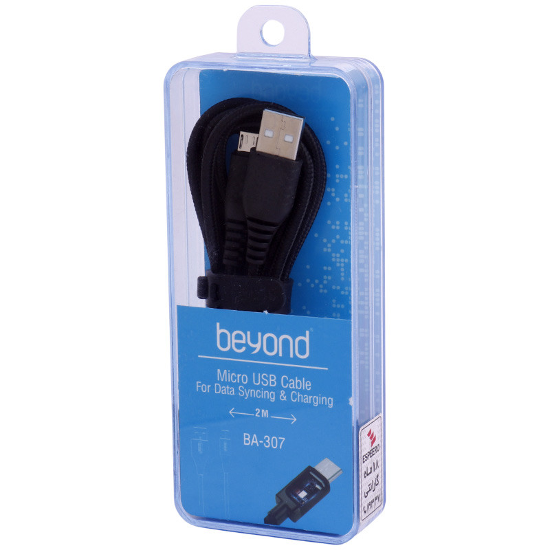کابل میکرو یو اس بی فست شارژ Beyond BA-307 2A 2m