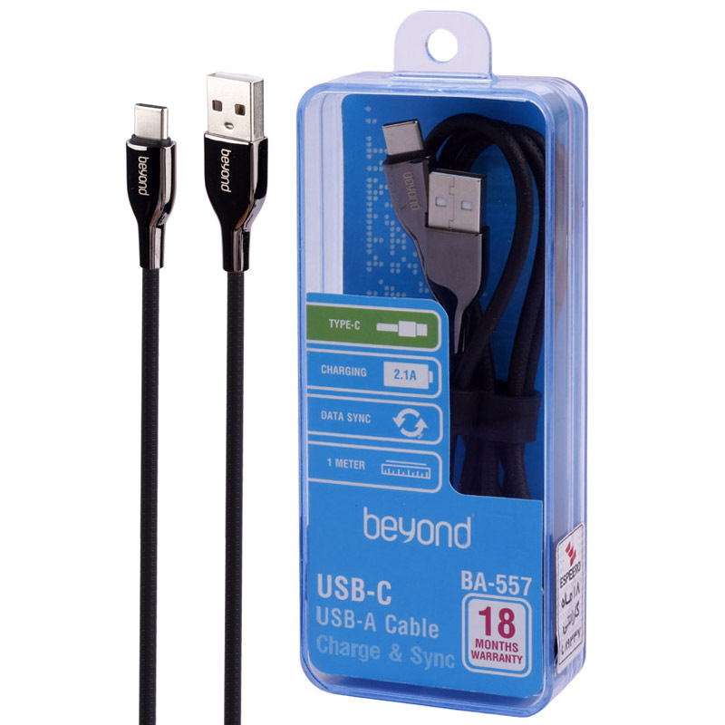 کابل تایپ سی فست شارژ Beyond BA-557 2.1A 1m