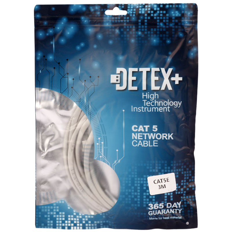 کابل شبکه Detex+ Cat5 3m