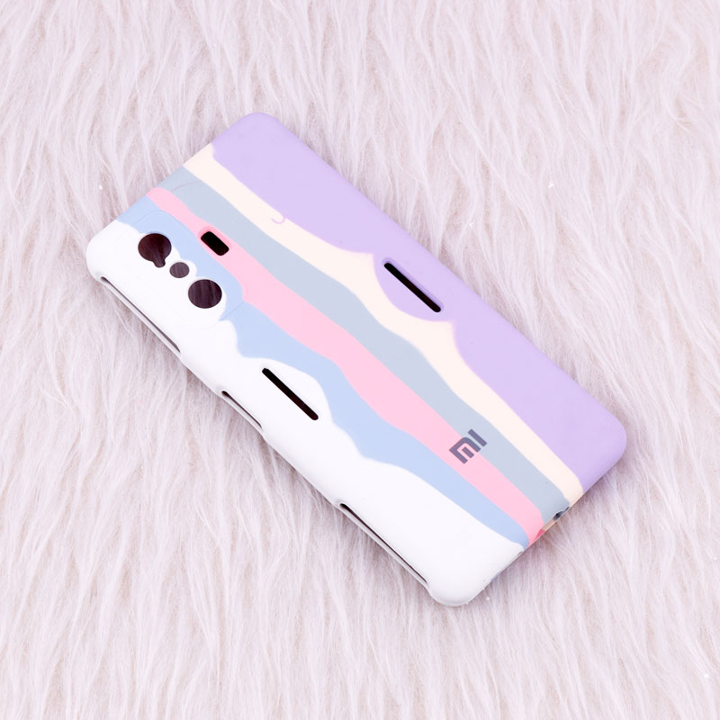 قاب سیلیکونی اورجینال رنگین کمانی محافظ لنزدار Xiaomi Poco F4 GT