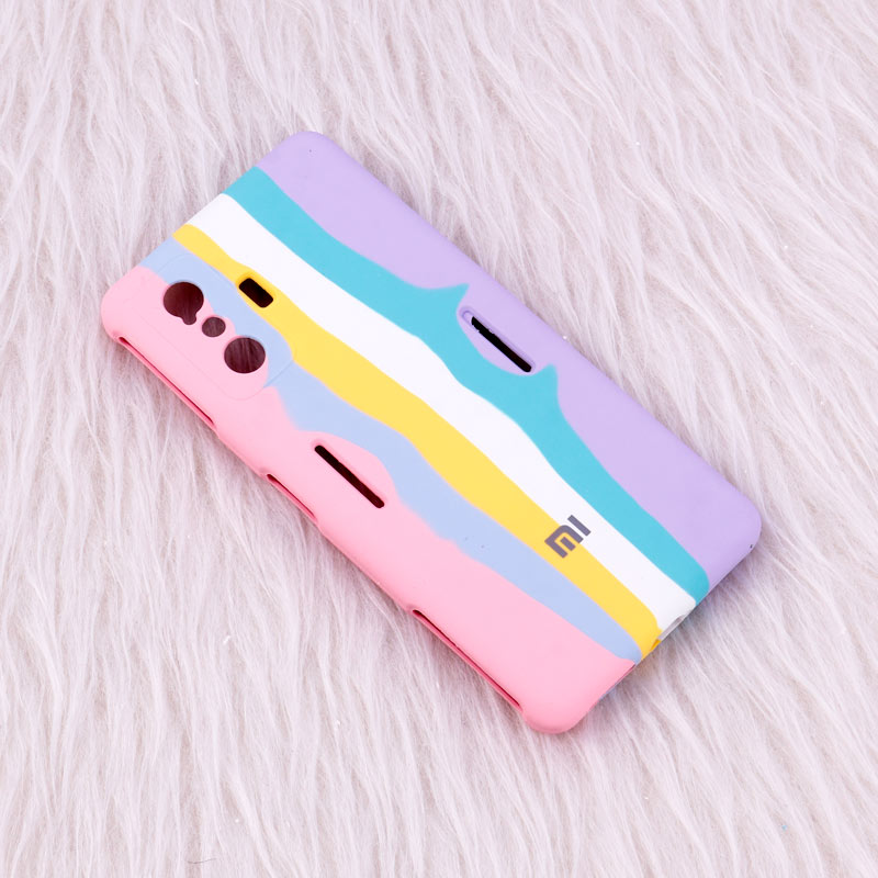 قاب سیلیکونی اورجینال رنگین کمانی محافظ لنزدار Xiaomi Poco F4 GT