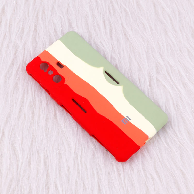 قاب سیلیکونی اورجینال رنگین کمانی محافظ لنزدار Xiaomi Poco F4 GT