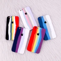 قاب سیلیکونی اورجینال رنگین کمانی محافظ لنزدار iPhone 6 Plus / 6s Plus