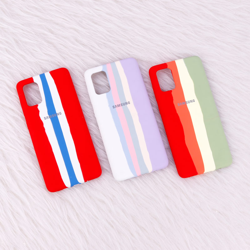 قاب سیلیکونی اورجینال رنگین کمانی Samsung Galaxy A71
