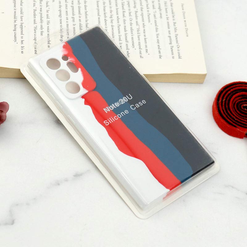 قاب سیلیکونی اورجینال رنگین کمانی محافظ لنزدار Samsung Galaxy Note 20 Ultra
