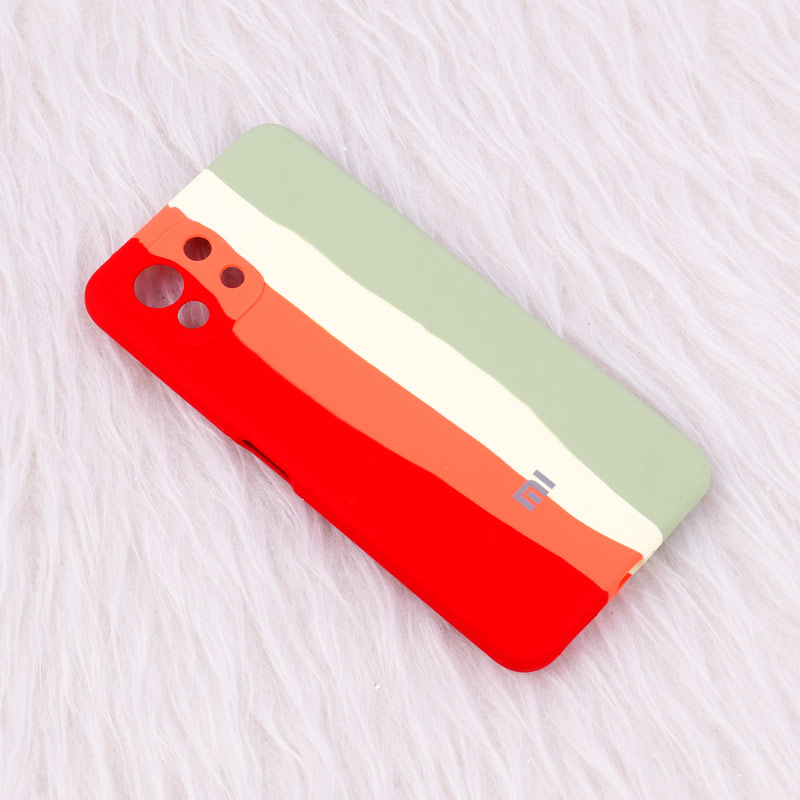 قاب سیلیکونی اورجینال رنگین کمانی محافظ لنزدار Xiaomi Mi 11 Lite
