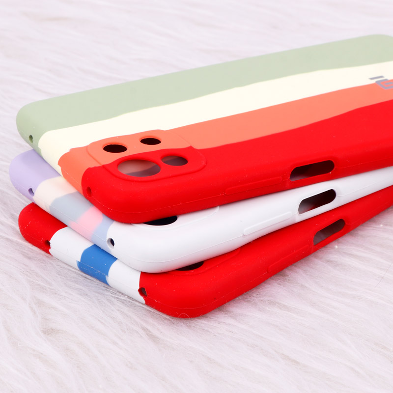 قاب سیلیکونی اورجینال رنگین کمانی محافظ لنزدار Xiaomi Mi 11 Lite