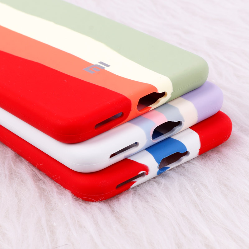 قاب سیلیکونی اورجینال رنگین کمانی محافظ لنزدار Xiaomi Mi 11 Lite