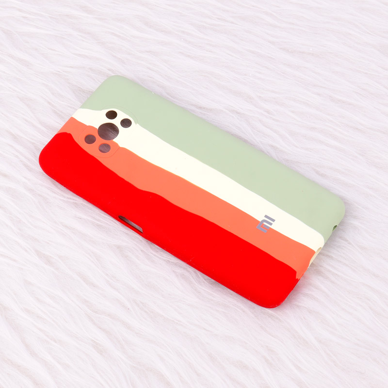 قاب سیلیکونی اورجینال رنگین کمانی محافظ لنزدار Xiaomi Poco X3