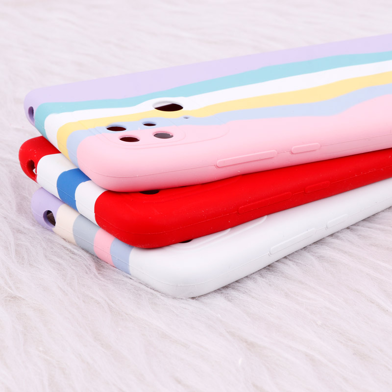 قاب سیلیکونی اورجینال رنگین کمانی محافظ لنزدار Xiaomi Redmi 10C
