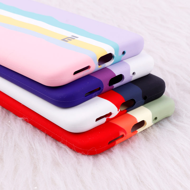 قاب سیلیکونی اورجینال رنگین کمانی محافظ لنزدار Xiaomi Redmi 9A