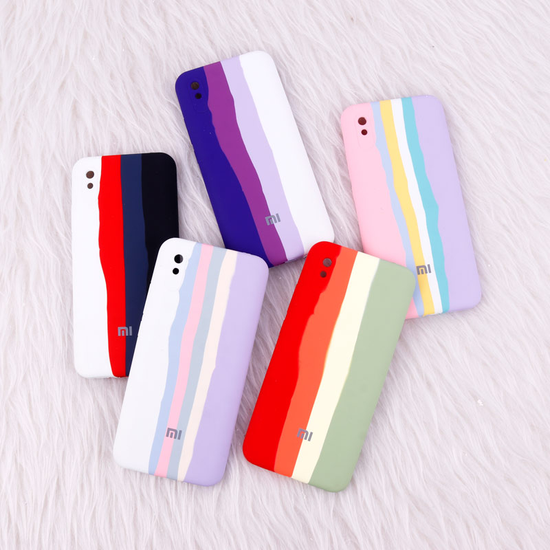 قاب سیلیکونی اورجینال رنگین کمانی محافظ لنزدار Xiaomi Redmi 9A