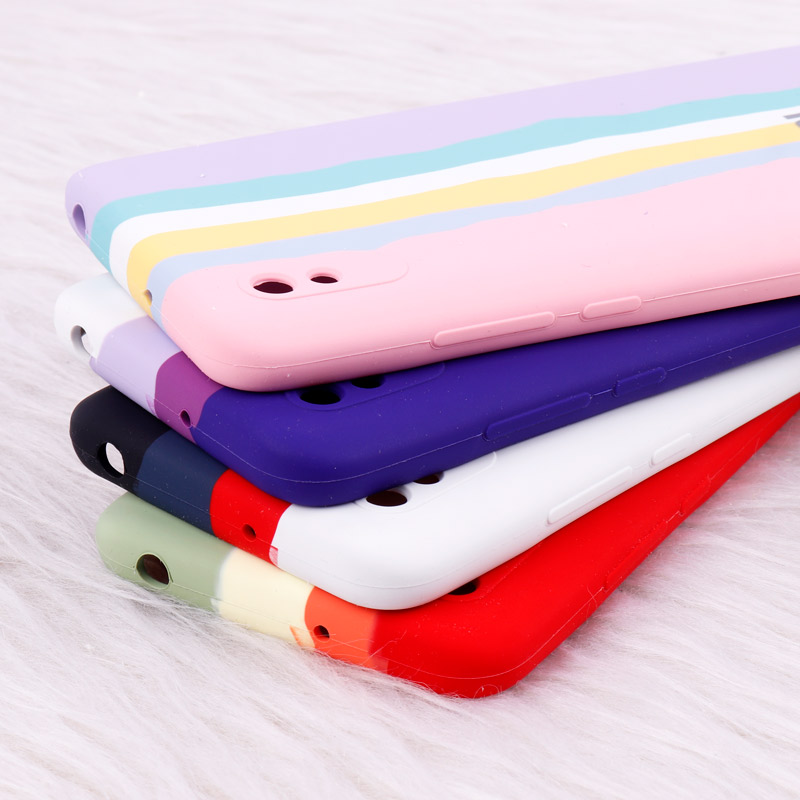 قاب سیلیکونی اورجینال رنگین کمانی محافظ لنزدار Xiaomi Redmi 9A