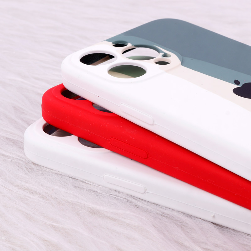 قاب سیلیکونی اورجینال رنگین کمانی محافظ لنزدار iPhone 13 Pro