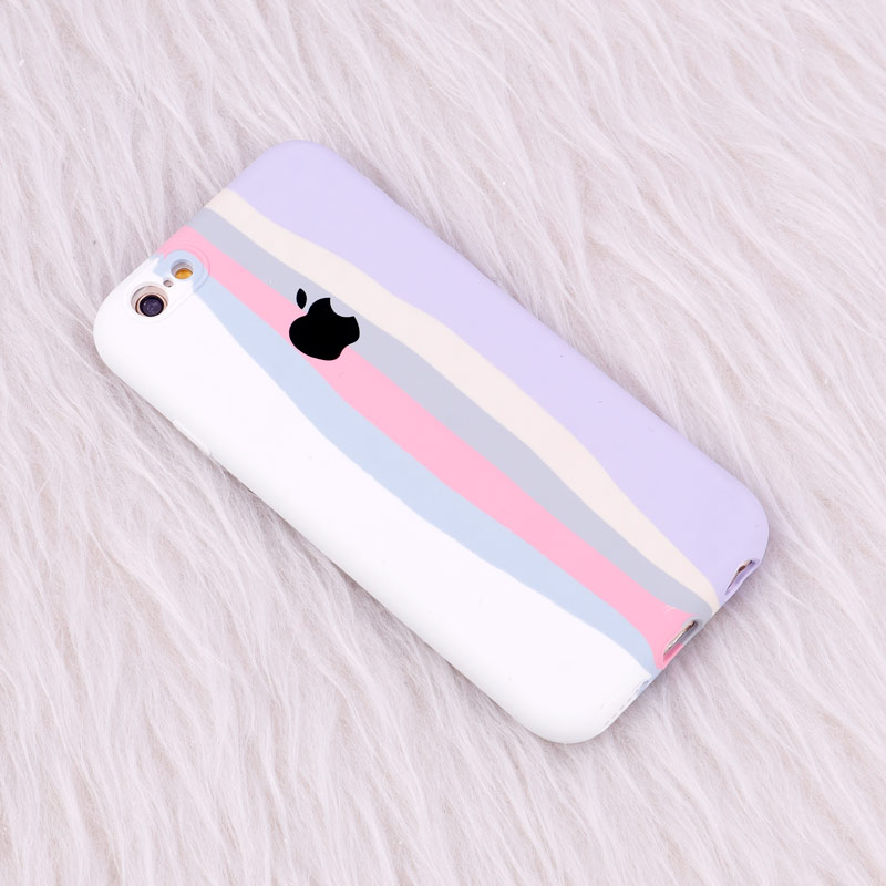 قاب سیلیکونی اورجینال رنگین کمانی iPhone 6/6s