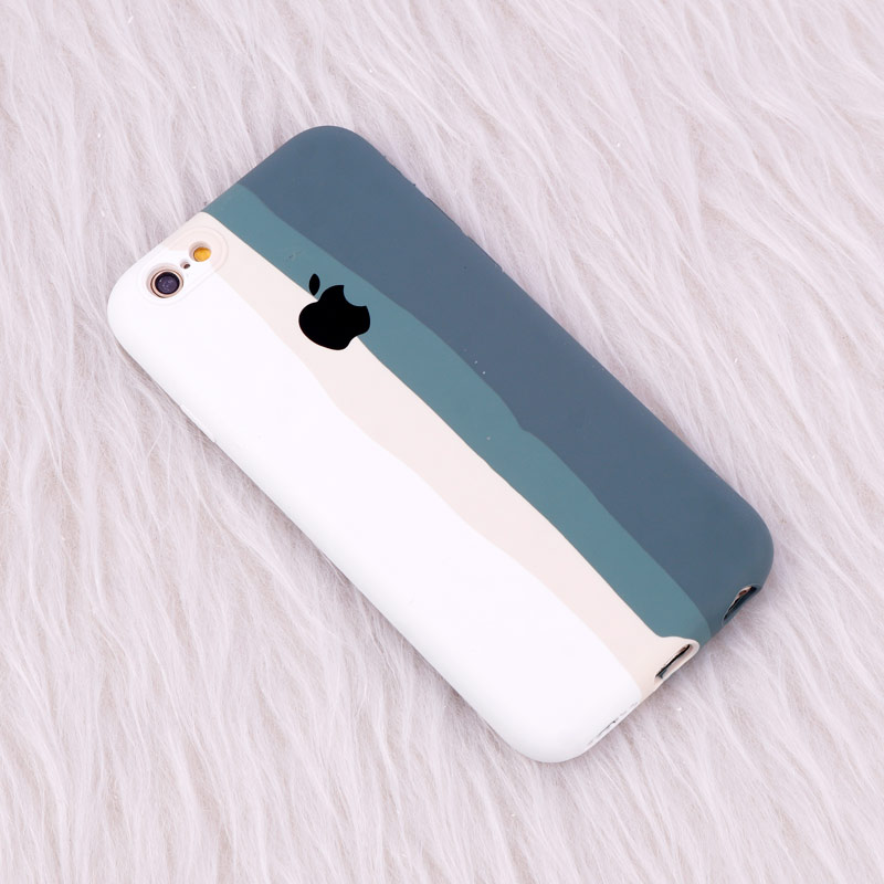 قاب سیلیکونی اورجینال رنگین کمانی iPhone 6/6s