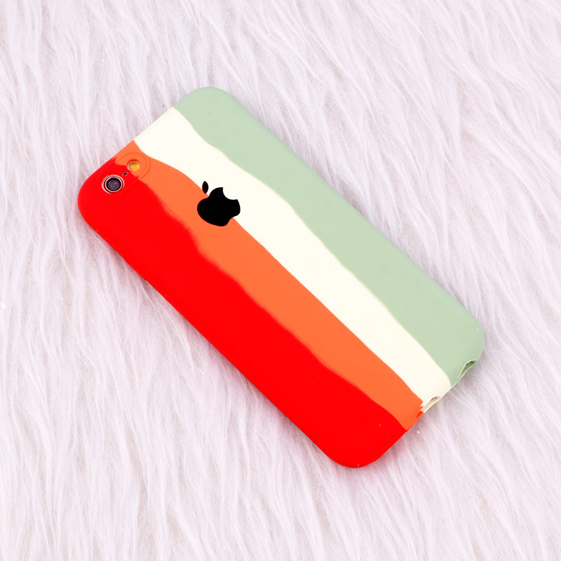 قاب سیلیکونی اورجینال رنگین کمانی iPhone 6/6s