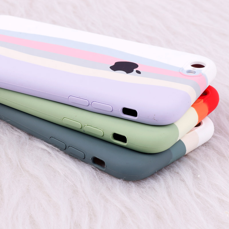 قاب سیلیکونی اورجینال رنگین کمانی iPhone 6/6s