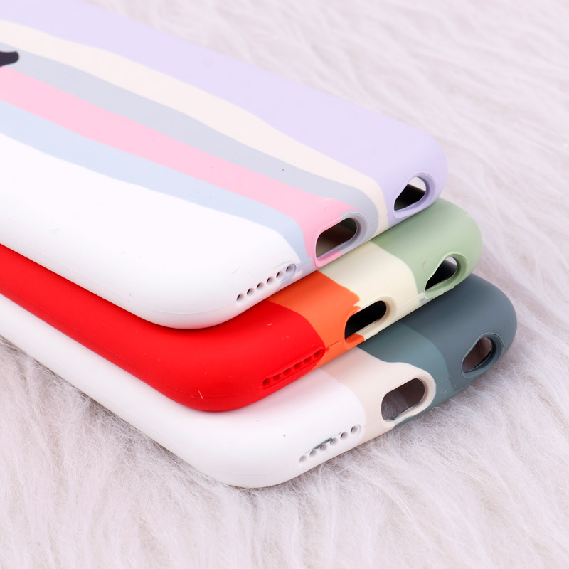 قاب سیلیکونی اورجینال رنگین کمانی iPhone 6/6s