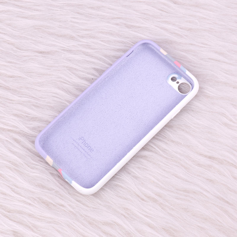 قاب سیلیکونی اورجینال رنگین کمانی محافظ لنزدار iPhone 7/8/SE 2020