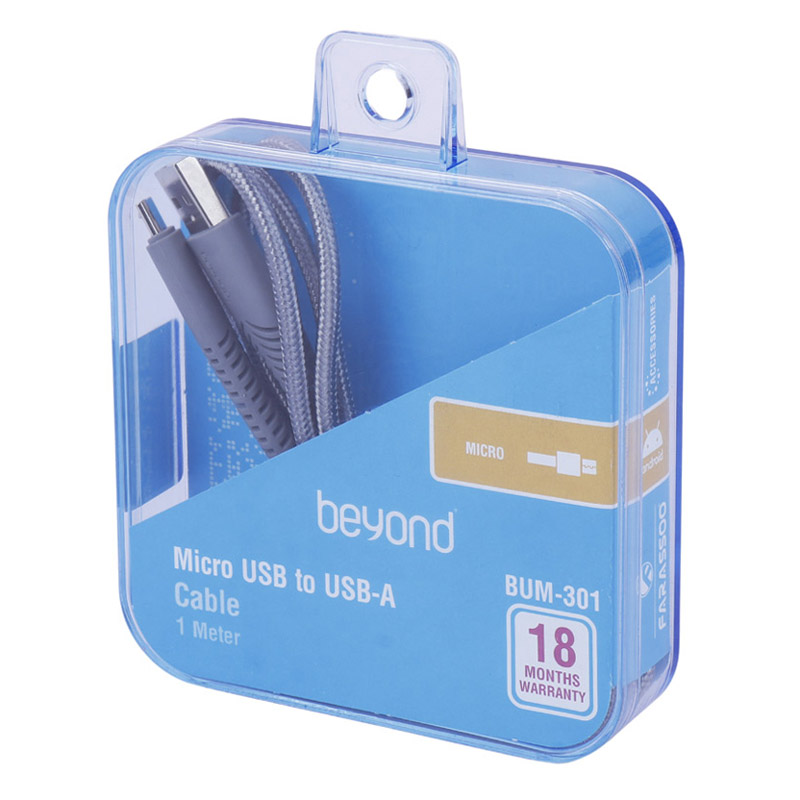 کابل میکرو یو اس بی فست شارژ Beyond BUM-301 2.1A 1m