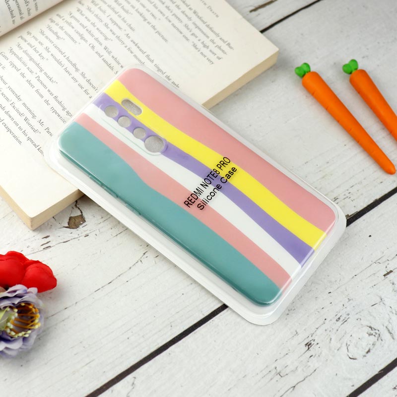 قاب محافظ لنزدار سیلیکونی رنگین کمانی Highcopy شیائومی Redmi Note 8 Pro