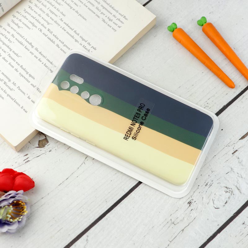 قاب محافظ لنزدار سیلیکونی رنگین کمانی Highcopy شیائومی Redmi Note 8 Pro