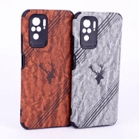 قاب ساده سیلیکونی چرمی گوزنی محافظ لنزدار Xiaomi Redmi Note 10 4G