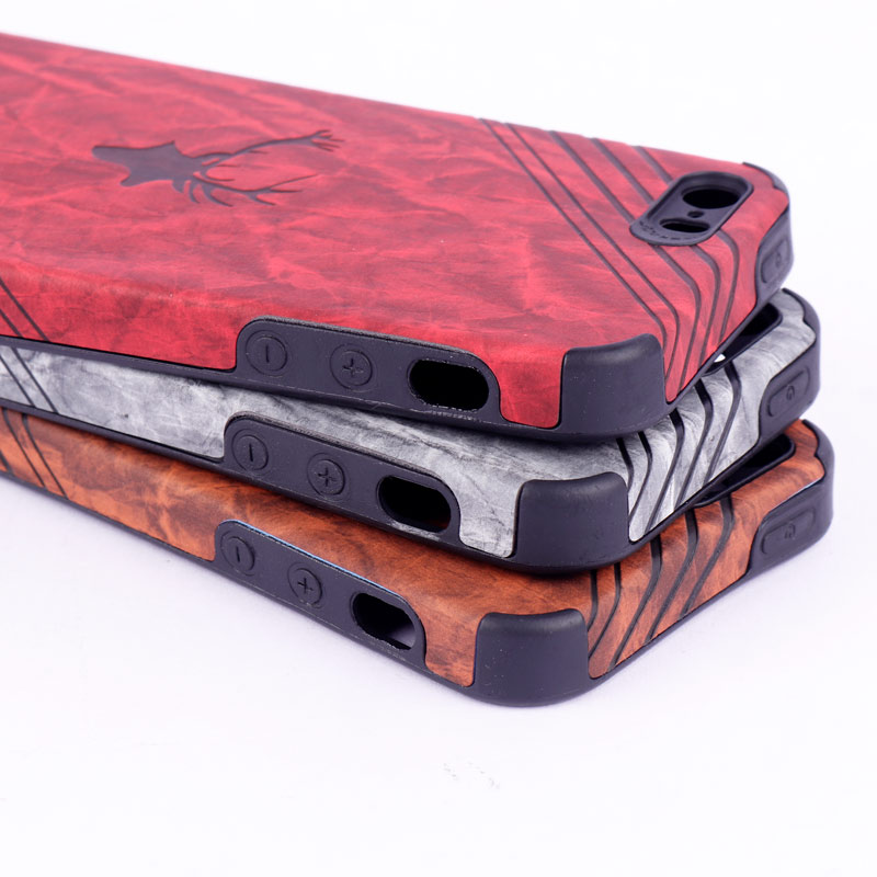 قاب ساده سیلیکونی چرمی گوزنی محافظ لنزدار iPhone 5 / 5s