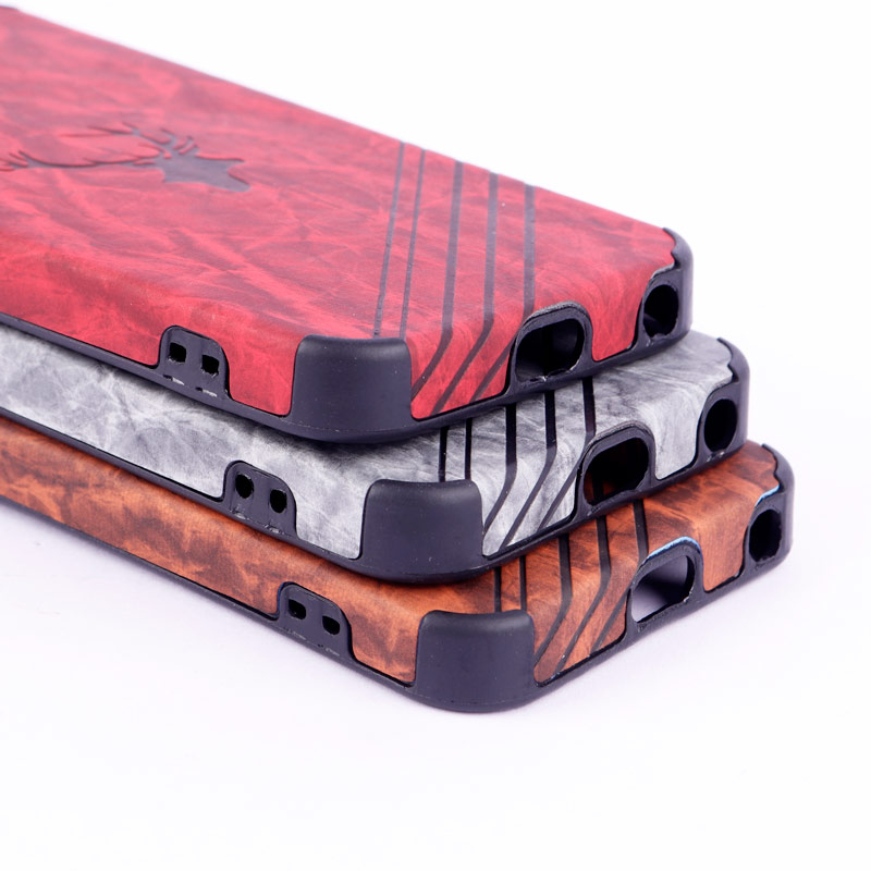 قاب ساده سیلیکونی چرمی گوزنی محافظ لنزدار iPhone 5 / 5s
