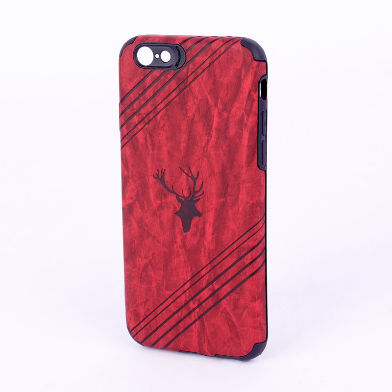 قاب ساده سیلیکونی چرمی گوزنی محافظ لنزدار iPhone 6 / 6s
