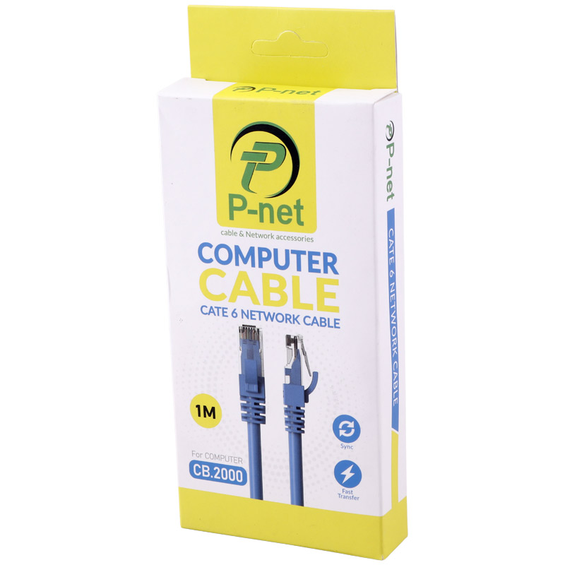 کابل شبکه P-net CB.2000 UTP Cat6 1m