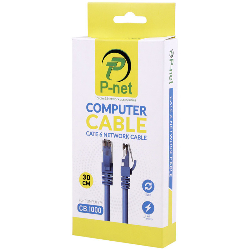 کابل شبکه P-net CB.1000 Cat6 30cm